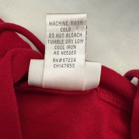 Red Streetwear Zip-Up Hoodie Casual Sweatshirt Womens Size L Activewear - Picture 7 of 11